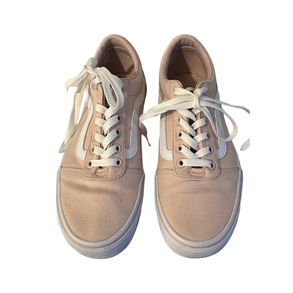 Vans Sneakers Womens Size 8.5 Pink Low Top Platform Lace Up Fabric UK 6 EUR 39